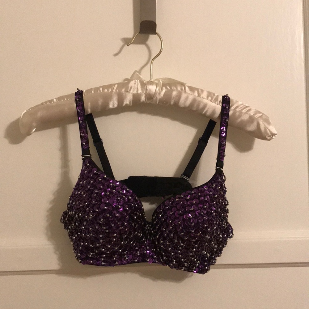 Purple disco bra